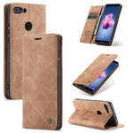 Custodia portafoglio in pelle per Huawei P Smart