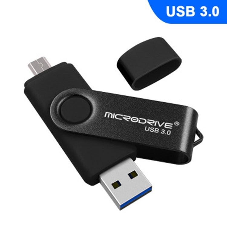 MicroDrive 16GB USB 3.0 Telefono Android e computer Disco U rotante in metallo a doppio uso, 16GB