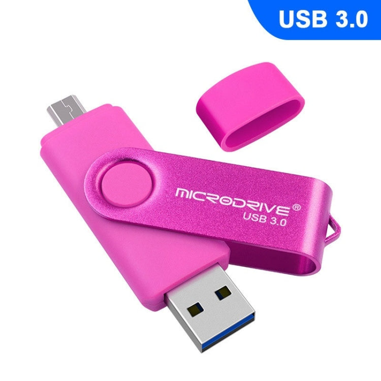 MicroDrive 16GB USB 3.0 Telefono Android e computer Disco U rotante in metallo a doppio uso, 16GB