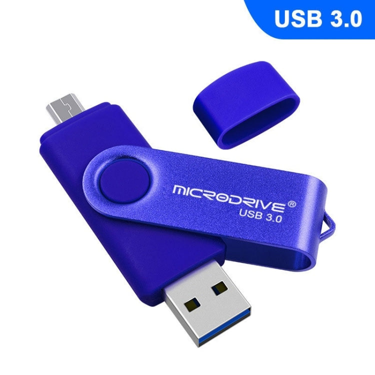 MicroDrive 16GB USB 3.0 Telefono Android e computer Disco U rotante in metallo a doppio uso, 16GB