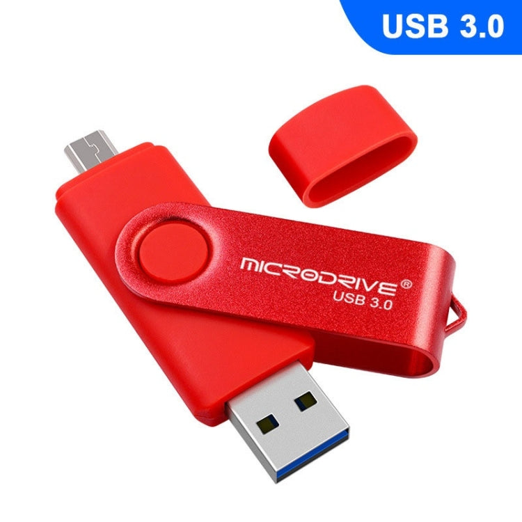 MicroDrive 16GB USB 3.0 Telefono Android e computer Disco U rotante in metallo a doppio uso, 16GB