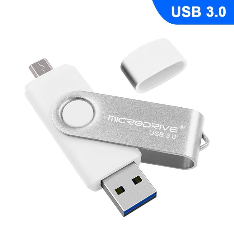 MicroDrive 16GB USB 3.0 Telefono Android e computer Disco U rotante in metallo a doppio uso, 16GB