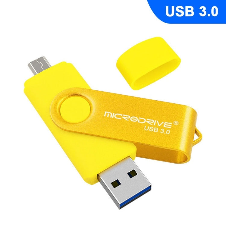 MicroDrive 16GB USB 3.0 Telefono Android e computer Disco U rotante in metallo a doppio uso, 16GB