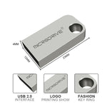 MicroDrive 16GB USB 2.0 Mini Disco a U in metallo semicircolare, 16GB