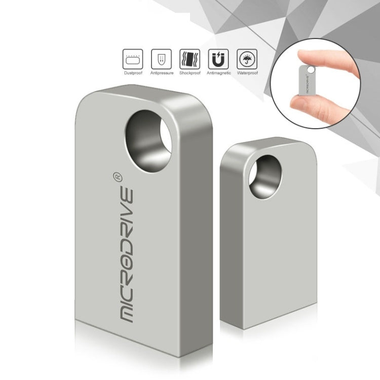 MicroDrive 16GB USB 2.0 Mini Disco a U in metallo semicircolare, 16GB