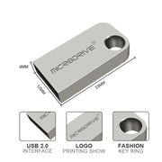 MicroDrive 64 GB USB 2.0 Mini disco a U in metallo semicircolare, 64GB