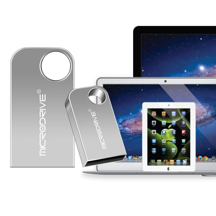 MicroDrive 64 GB USB 2.0 Mini disco a U in metallo semicircolare, 64GB