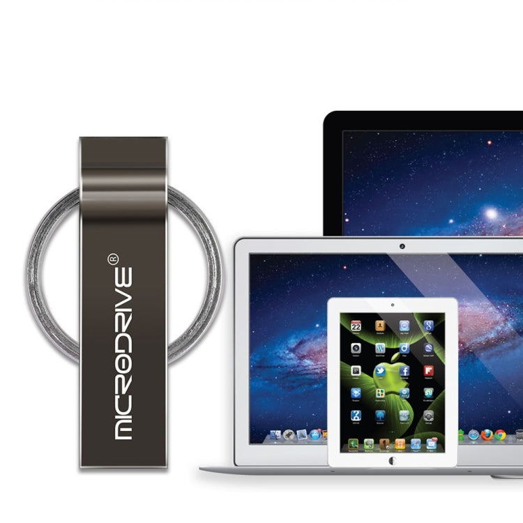 MicroDrive 4GB USB 2.0 Portachiavi U Disco in metallo, 4GB