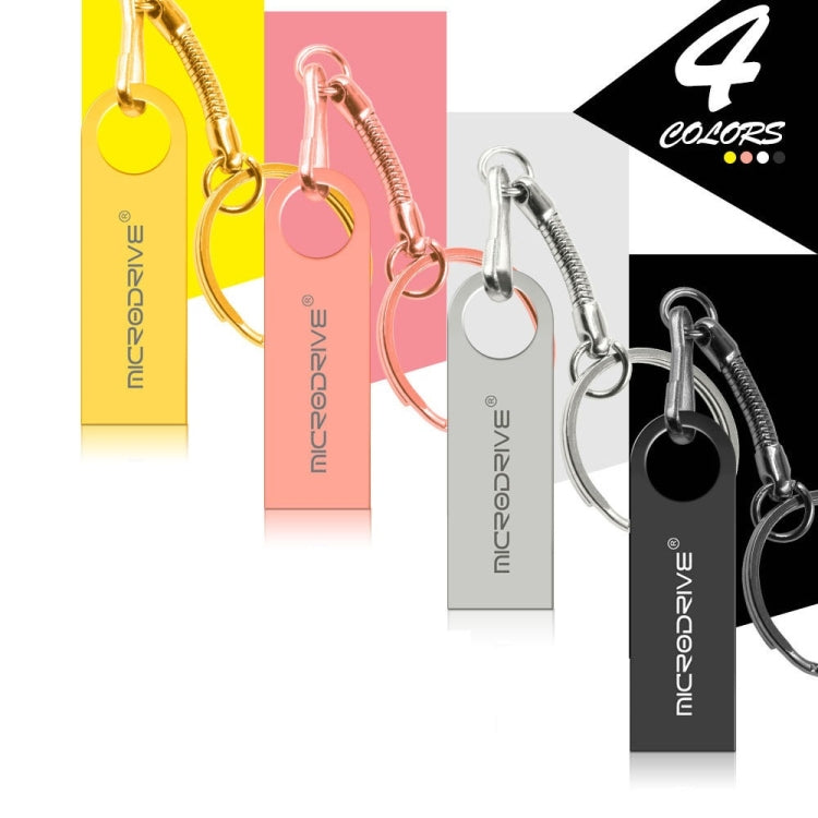 Disco U ad alta velocità impermeabile in metallo USB 2.0 MicroDrive da 8 GB (oro), 8GB