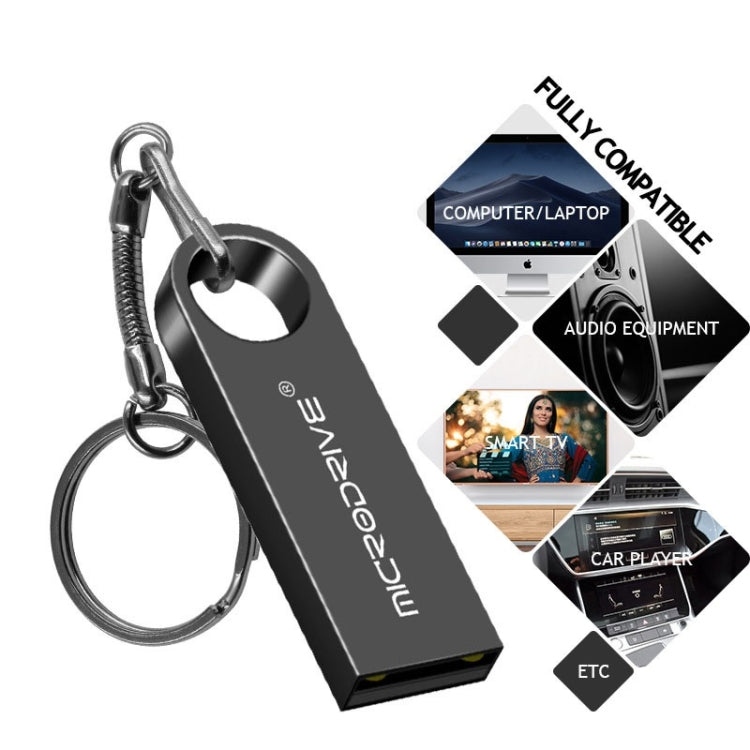 Disco U ad alta velocità impermeabile in metallo USB 2.0 MicroDrive da 64 GB (grigio), 64GB