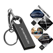 Disco U ad alta velocità impermeabile in metallo USB 2.0 MicroDrive da 64 GB (grigio), 64GB