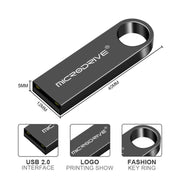 Disco U ad alta velocità impermeabile in metallo USB 2.0 MicroDrive da 64 GB (grigio), 64GB