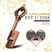 Disco MicroDrive USB 2.0 Rame Love Key U da 64 GB, 64GB