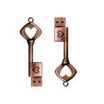 MicroDrive 128GB USB 2.0 Copper Love Key U Disco, 128GB