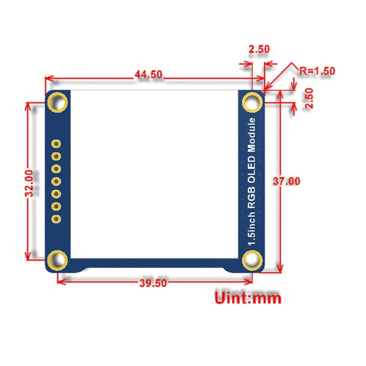 Waveshare Modulo display OLED RGB ad alto colore da 1,5 pollici 128x128 a 16 bit, 14747