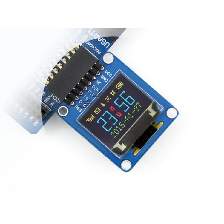 Waveshare OLED RGB da 0,95 pollici (A), interfaccia SPI, pinheader orizzontale curvo