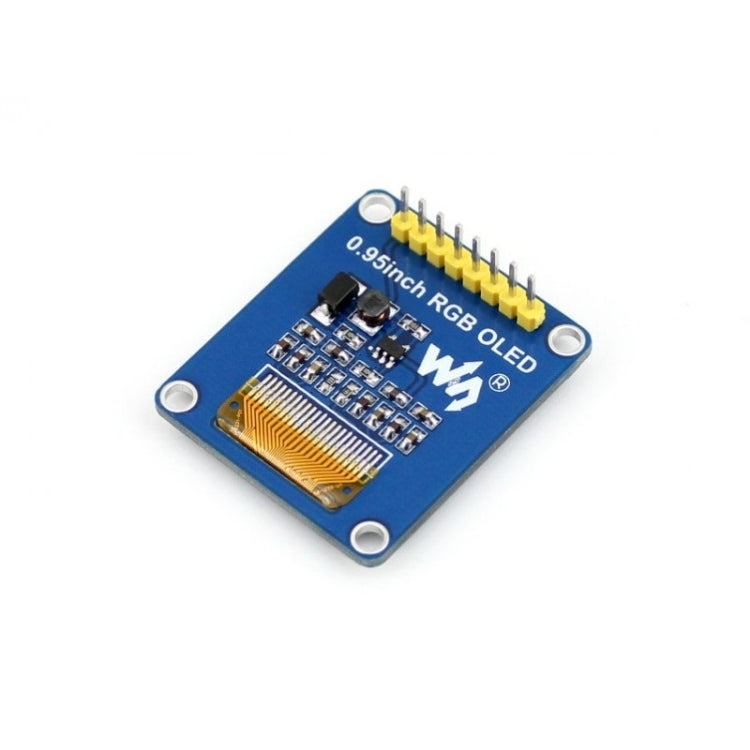 Waveshare OLED RGB da 0,95 pollici (B), interfaccia SPI, pinheader verticale dritto