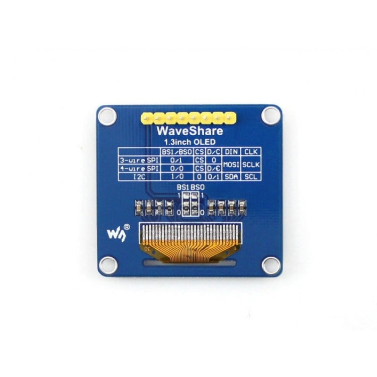 Waveshare da 1,3 pollici 128*64 OLED, interfacce SPI/I2C, pinheader verticale dritto