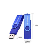 Computer portatile USB 2.0 MicroDrive da 32 GB Disco a U in metallo OTG rotante a doppio uso, 32GB