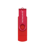 Computer portatile USB 2.0 MicroDrive da 32 GB Disco a U in metallo OTG rotante a doppio uso, 32GB