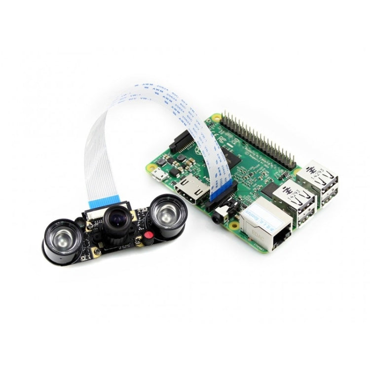 Waveshare RPi Camera (F) Modulo fotocamera con messa a fuoco regolabile, supporta la visione notturna