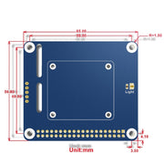 Waveshare 2-DOF Pan-Tilt HAT per Raspberry Pi, rilevamento dell'intensità della luce, interfaccia I2C