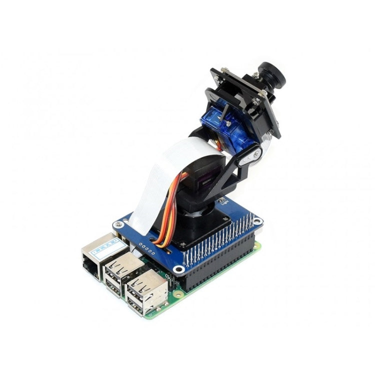 Waveshare 2-DOF Pan-Tilt HAT per Raspberry Pi, rilevamento dell'intensità della luce, interfaccia I2C