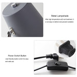 YWXLight Lampada da tavolo LED con paralume in metallo
