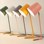 YWXLight Lampada da tavolo LED con paralume in metallo