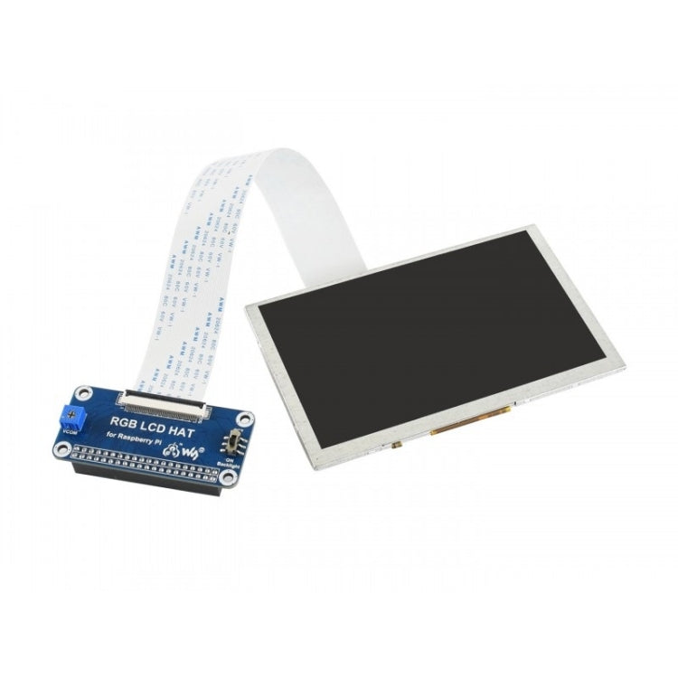 Display IPS Waveshare da 5,0 pollici 800x480 per Raspberry Pi, interfaccia DPI, No Touch, 5.0 inch No Touch