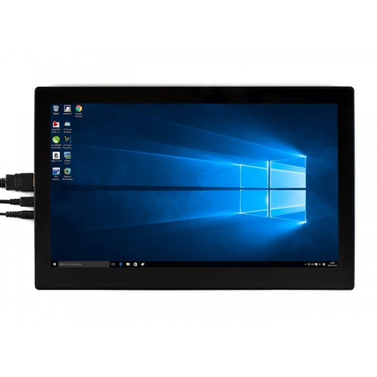 LCD touch screen capacitivo IPS 1920x1080 da 13,3 pollici Waveshare con copertura in vetro temperato, supporta mini-PC multipli, sistemi multipli, 13.3 inch