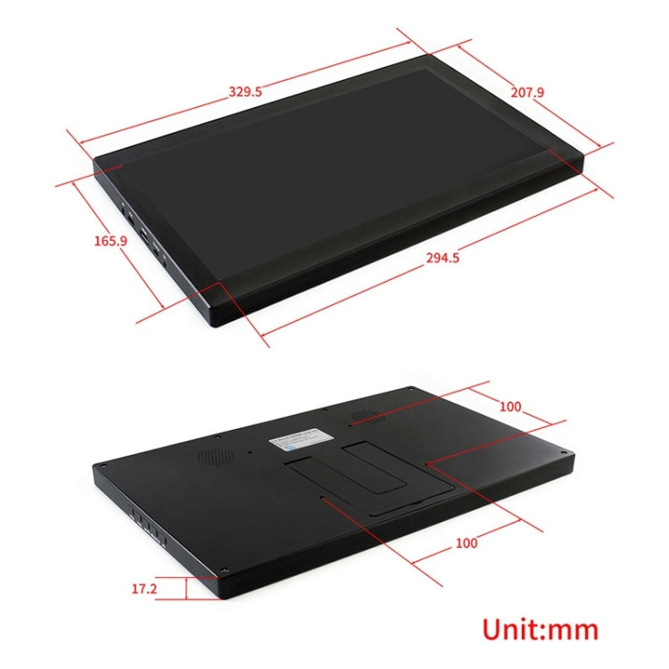 LCD touch screen capacitivo IPS 1920x1080 da 13,3 pollici Waveshare con copertura in vetro temperato, supporta mini-PC multipli, sistemi multipli, 13.3 inch