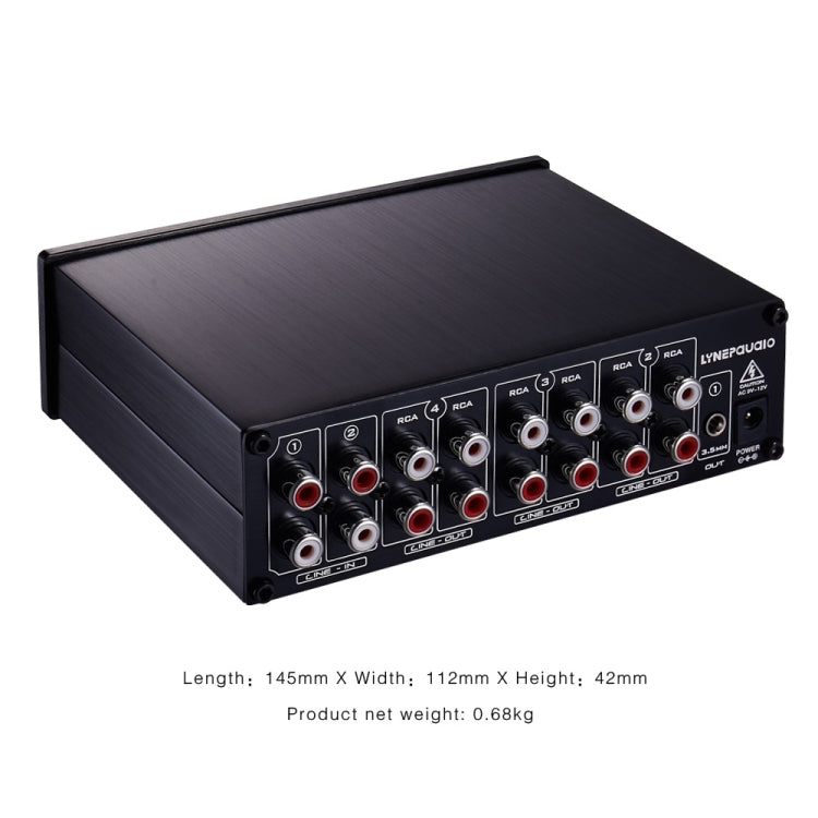 LINEPAUDIO B981 Pro 8-ch Preamplificatore Distributore di altoparlanti Switcher Comparatore di altoparlanti, Amplificatore di segnale con controllo del volume e funzione auricolare / monitor, B981