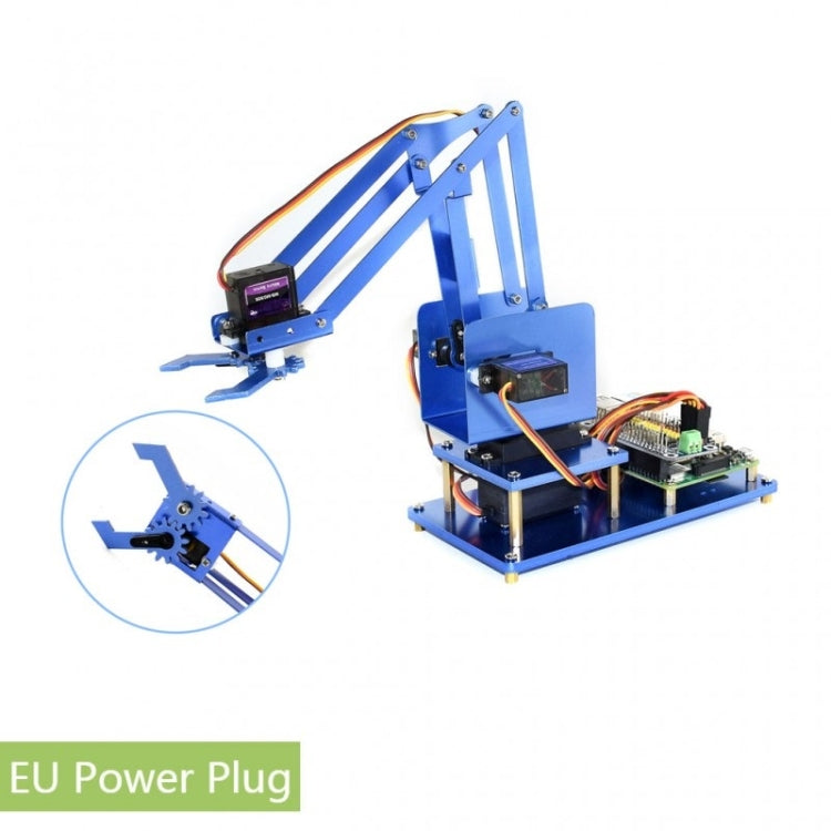 Kit braccio robotico Waveshare 4-DOF in metallo per Raspberry Pi (Europa), telecomando Bluetooth/WiFi, spina europea