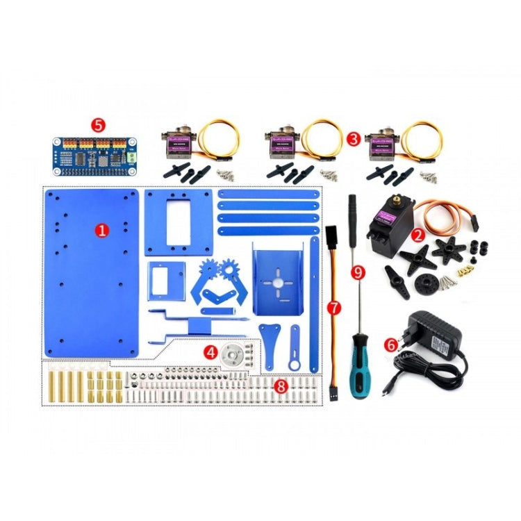 Kit braccio robotico 4-DOF in metallo per Raspberry Pi