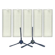 XI287 5 PCS Filtro I259 + 1 Coppia Spazzola laterale I258 per ILIFE A7 / A9