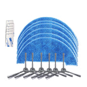 XI293 3 paia K614 spazzole laterali + 6 pezzi K636 stracci + 6 pezzi G604 adesivo adesivo magico per ILIFE A4