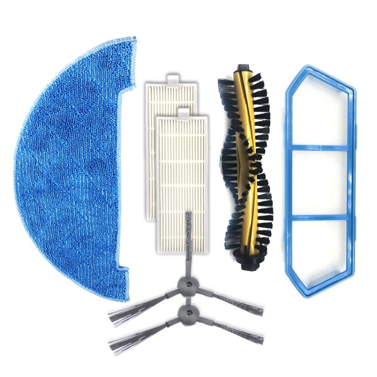 XI298 Una coppia di spazzole laterali K614 + Straccio I261 + 2 PCS I207 Filtri + I205 Filtri effetto iniziale + I202 Spazzola principale per ILIFE A4