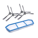 Set 2 paia spazzole laterali e filtro per ILIFE A4 A4S A6