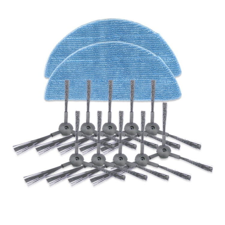 Set 5 paia spazzole laterali + 2 stracci per ILIFE V3S V5S