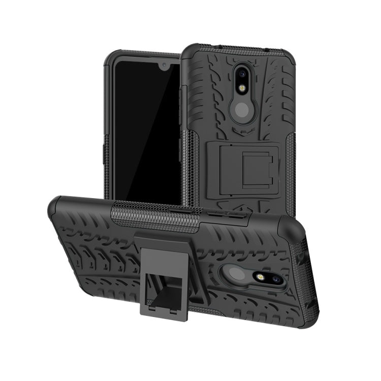 Custodia TPU+PC con supporto per Nokia 4.2