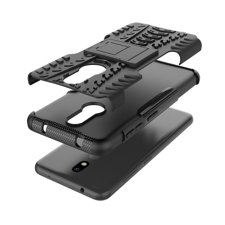 Custodia TPU+PC con supporto per Nokia 4.2