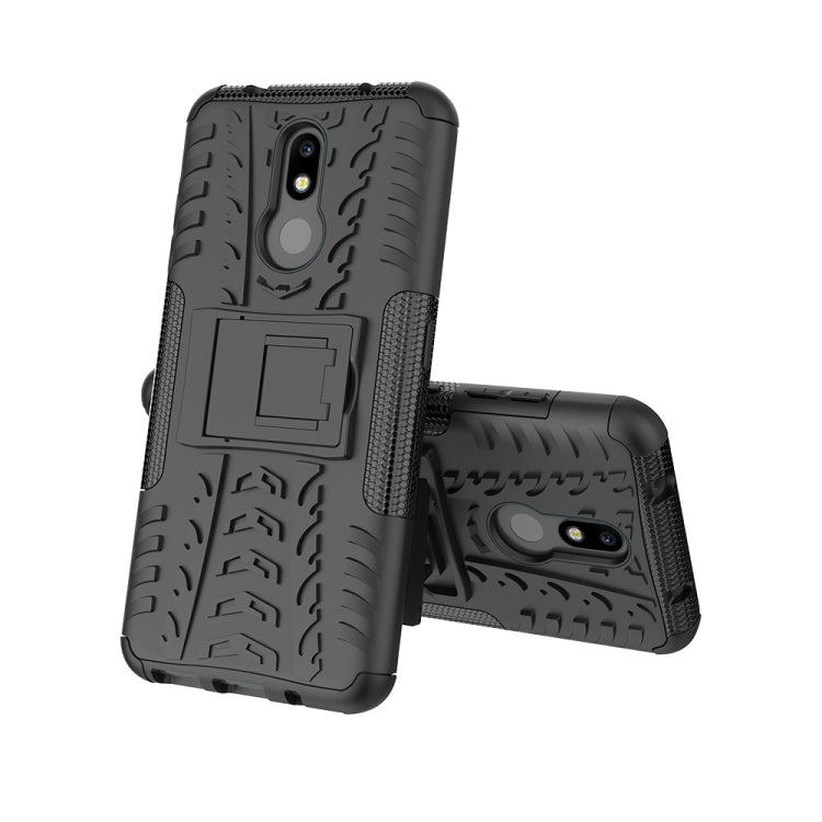 Custodia TPU+PC con supporto per Nokia 4.2