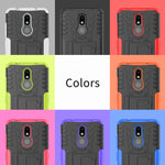 Custodia TPU+PC con supporto per Nokia 4.2