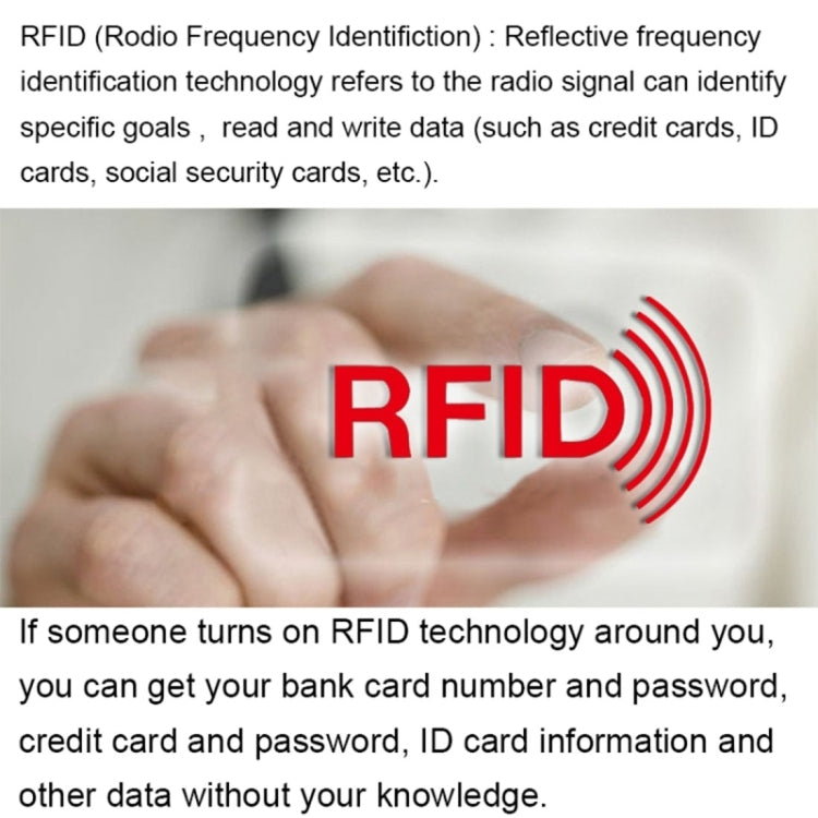 Custodia blocco RFID in alluminio per carte di credito 9x6,3 cm