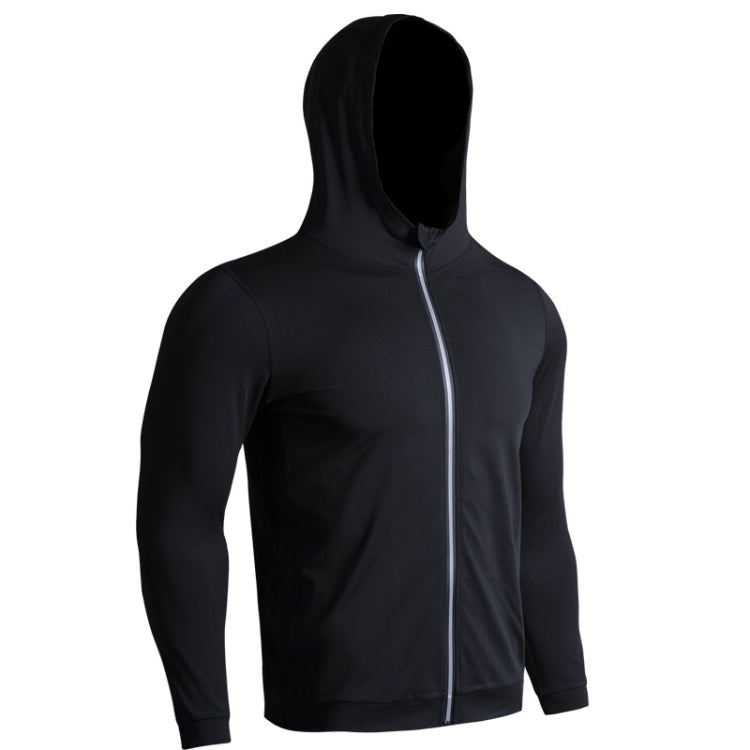 SIGETU Cappotto sportivo uomo con cappuccio grigio XXL