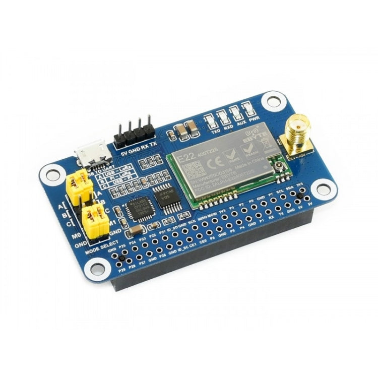 Banda di frequenza Waveshare SX1268 LoRa HAT 470 MHz per Raspberry Pi, applicabile per la Cina, 470MHz