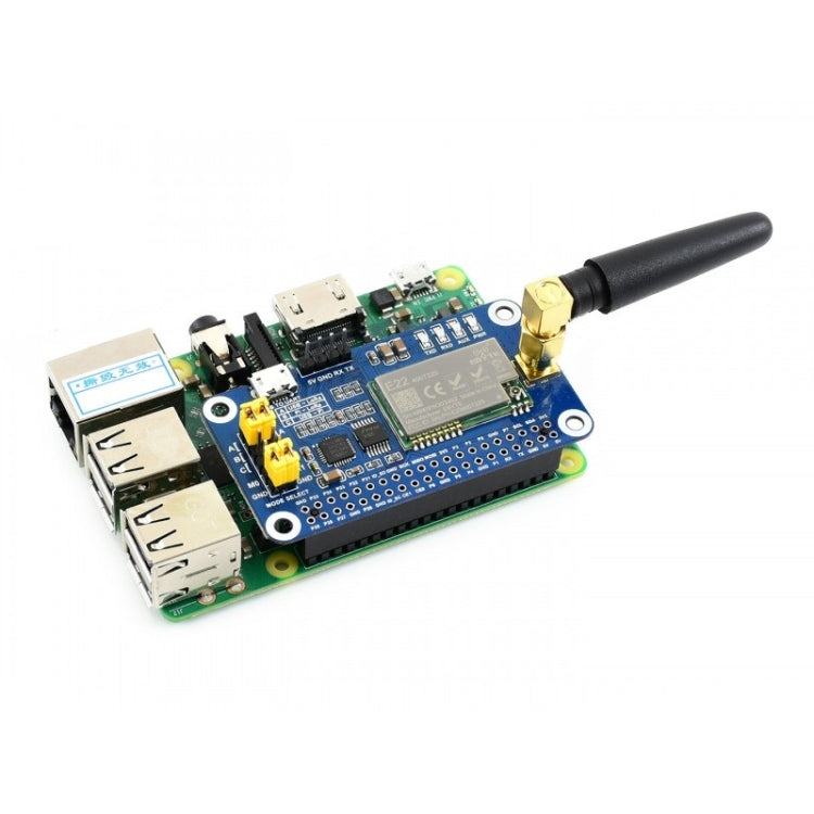 Waveshare LoRa HAT 433MHz Frequency Band for Raspberry Pi, Applicable for Europe/Asia/Africa, 433MHz