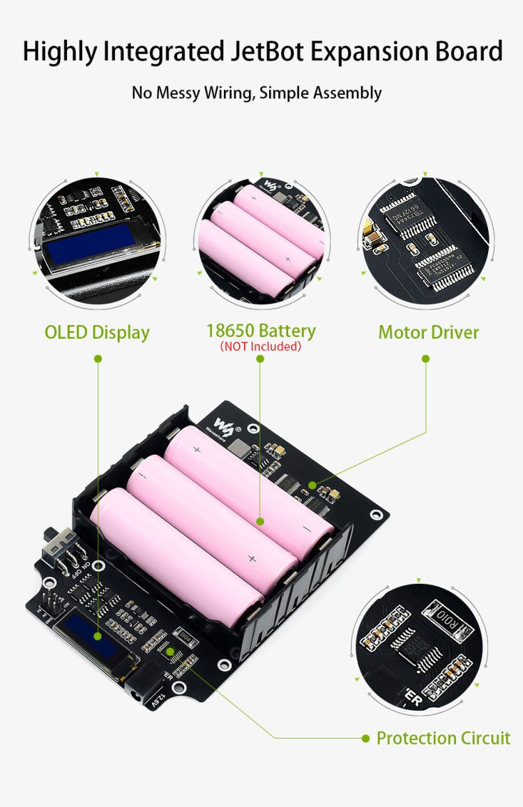 Waveshare JetBot AI Kit, robot AI basato su Jetson Nano, Based on Jetson Nano