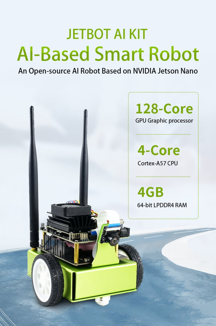 Waveshare JetBot AI Kit robot basato su Jetson Nano